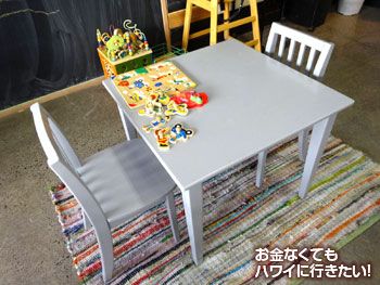 ザ ビートボックスカフェの子供用テーブルセット