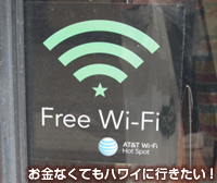 無料wifiのステッカー（ハワイ）