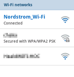 ノードストローム海外wifi画面